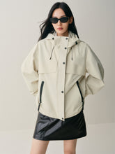 Women's Oversized Outdoor Jacket with Contrast Details